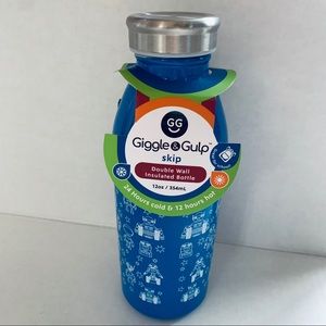 Giggle & Gulp Insulated Robot Water Bottle 12 OZ